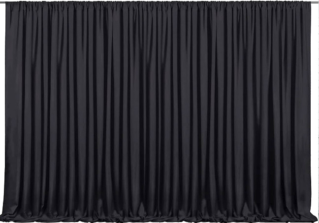 Black curtain backdrop