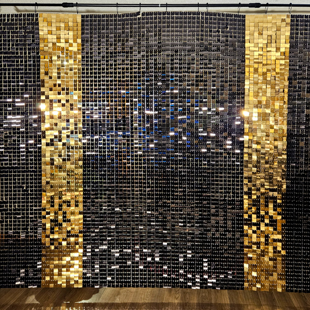 3D Black and Gold shimmer backdrop