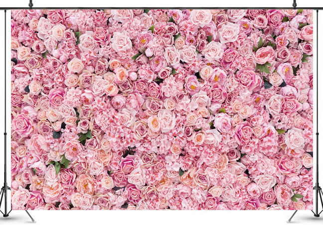 Pink flowers backdrop