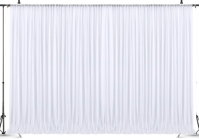 White curtain backdrop